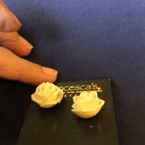 Francesca's Collections Jewelry - Ivory rose earrings by Francesca’s spring style Francesca's Collections Jewelry - Ivory rose earrings by Francesca’s spring style
